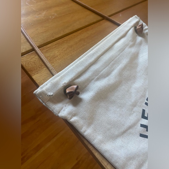 HERMES SELLIER vintage 1970s feed bag canvas purse - Picture 10 of 15